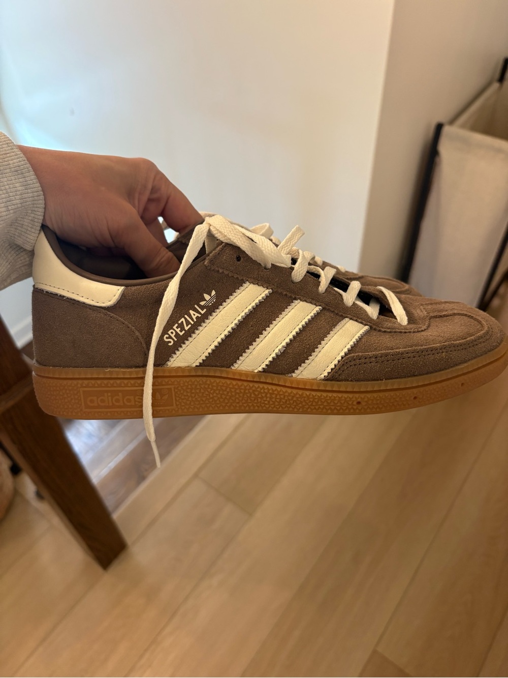 adidas Spezial Brown Suede Sneakers with White Stripes